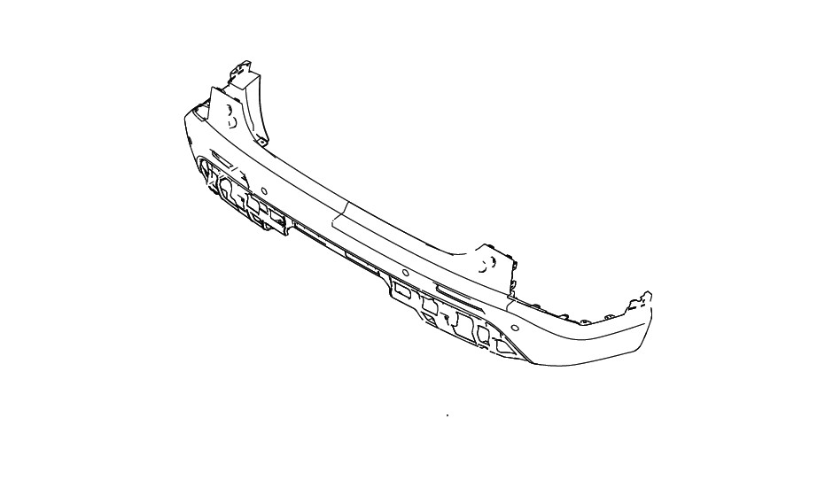 BUMPER REAR CENTER (GRAY/BLACK)