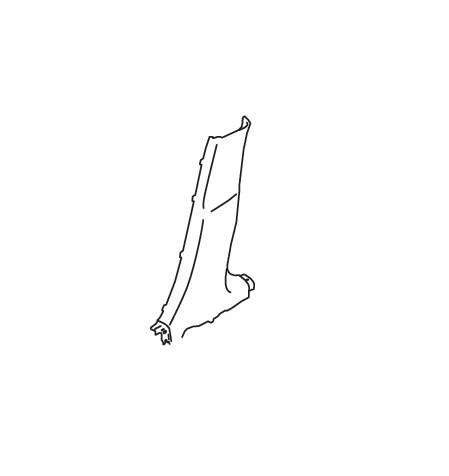 TRIMCENTER PILLAR LOWER LEFT HAND SIDE (BLACK)