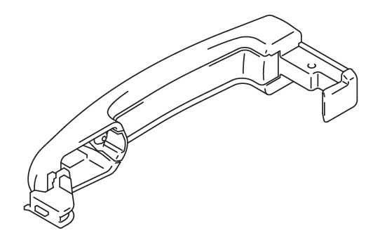 HANDLE SETFRONT DOOR OUT RIGHT HAND SIDE (BLACK)