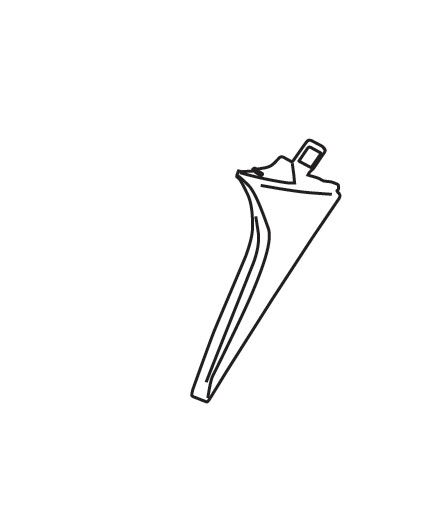 SPOILER BACK DOOR SIDE LEFT HAND SIDE (BLACK)