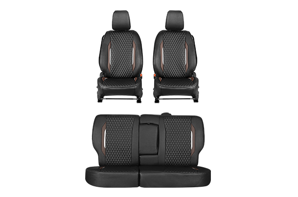 Seat Cover Premium Brown Finish Prism  | Brezza (L Variant)