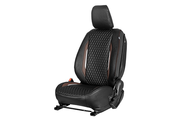 Seat Cover Premium Brown Finish Prism  | Brezza (L Variant)