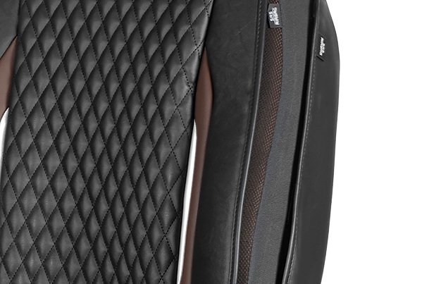 Seat Cover Premium Brown Finish Prism  | Brezza (L Variant)
